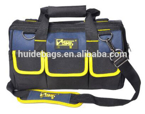 Portable Multiple Pockets Opening Mouth Polyester Large Capacity Tool Bags