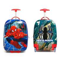 Crystal spinner wheels spiderman kids trolley luggage